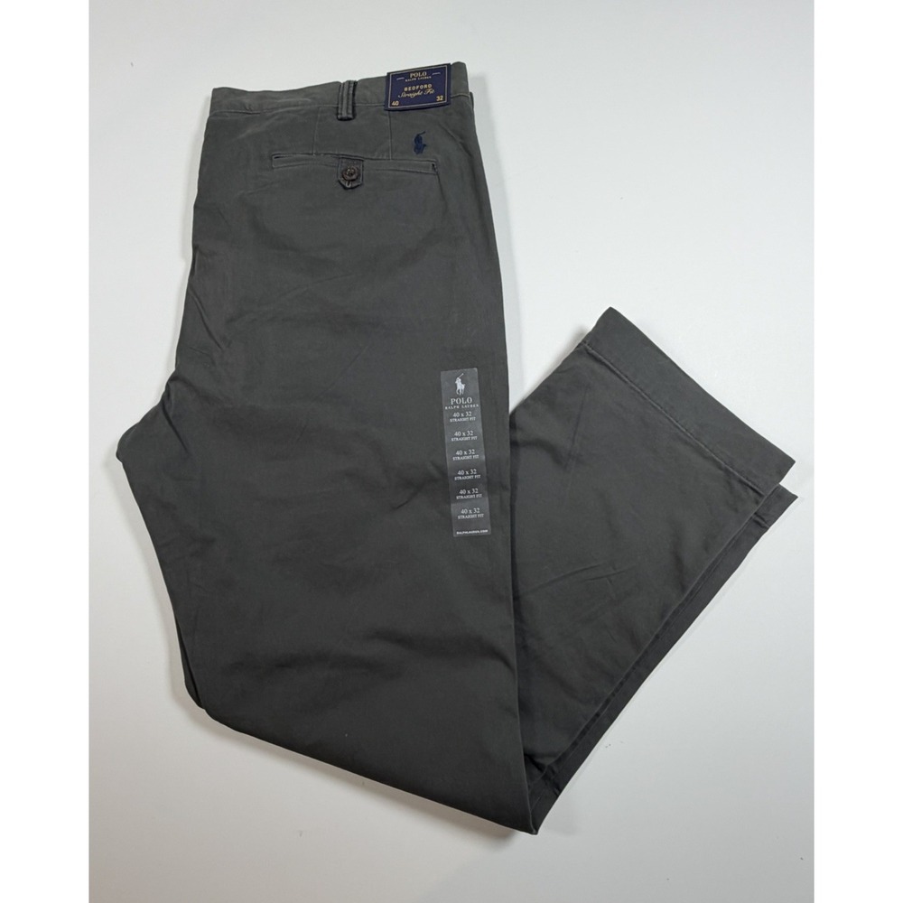 Polo Ralph Lauren Bedford Straight Fit Chino Pants Men's Size 40x32 Gray $125
